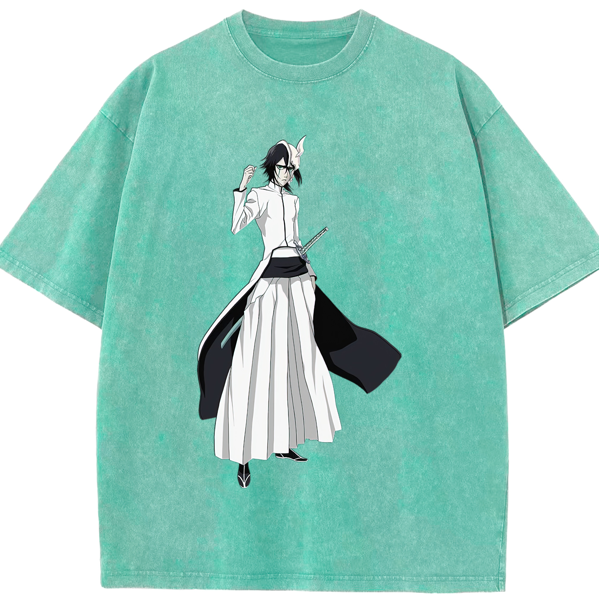 （画像用） ブリーチ ウルキオラ·シファー BLEACH Ulquiorra cifer 綿100% ヴィンテージ風 半袖Tシャツ（フロントプリント）